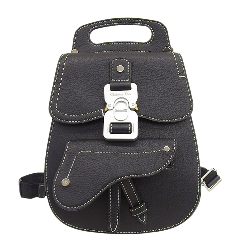 ディオール CHRISTIAN DIOR ギャロップ バックパック リュックサック レザー ブラック 中古 OB1964