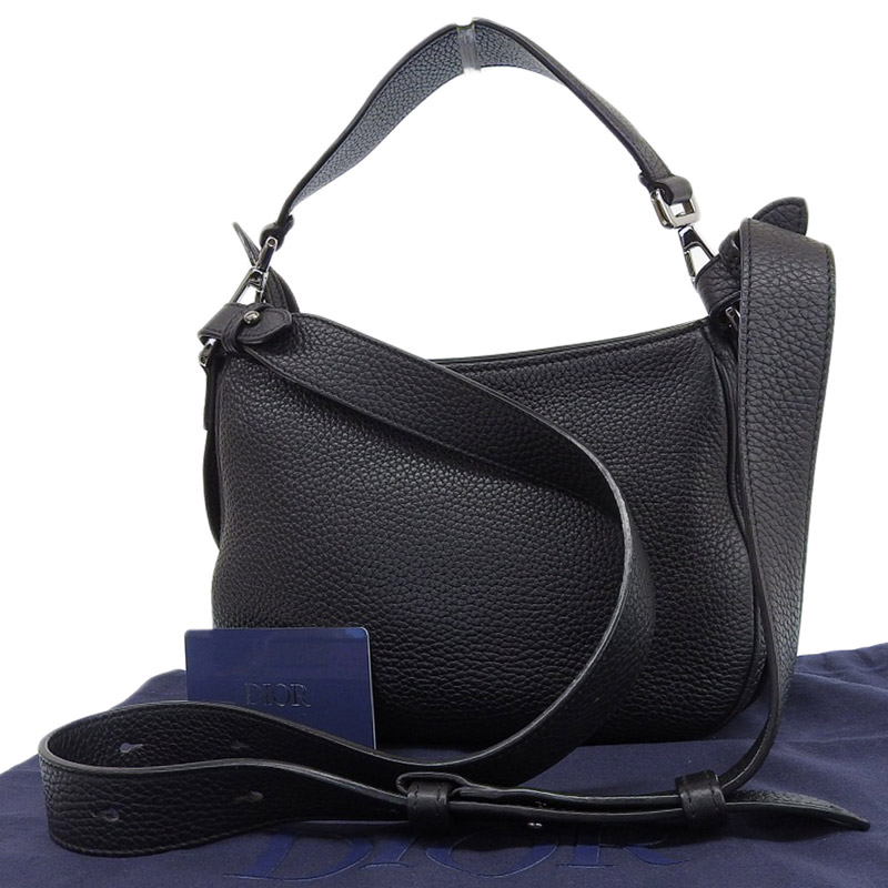 http://ディオール%20CHRISTIAN%20DIOR%20サドル%202WAYバッグ%20ショルダーバッグ%20ハンドバッグ%20サドル%20レザー%20ブラック%20中古%20OB1966