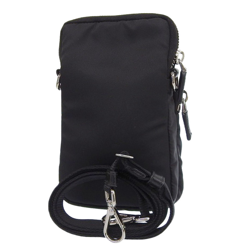 http://プラダ%20PRADA%20ショルダーバッグ%20スマートフォンケース%20ナイロン/レザー%20ブラック%202ZT024%20中古%20OB1967