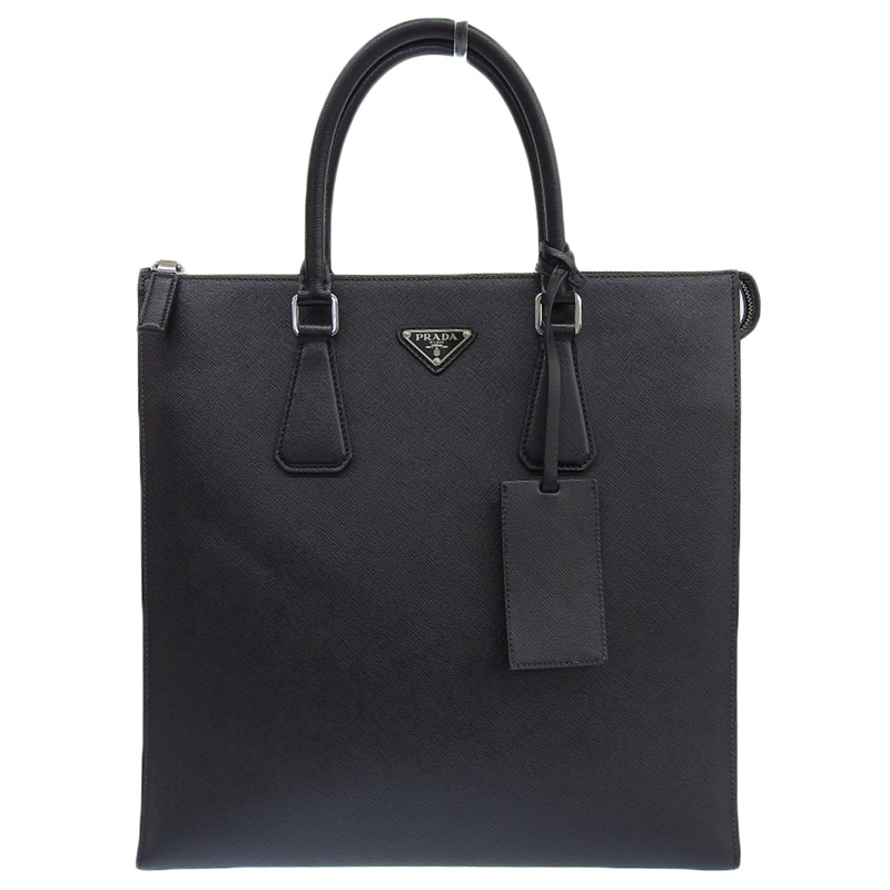 プラダ PRADA トートバッグ ビジネスバッグ サフィアーノ レザー ブラック 2VG079 中古 OB1980
