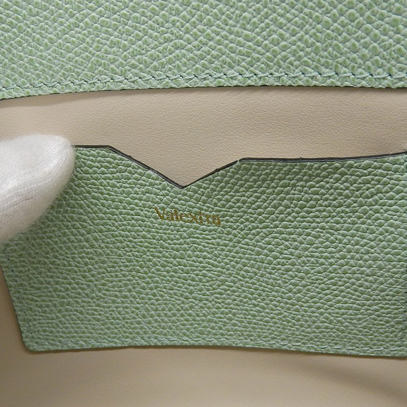 http://ヴァレクストラ%20Valextra%20バビラ%20マイクロ%202WAYバッグ%20ショルダー%20ハンドバッグ%20ソフトカーフスキン%20アクアグリーン%20中古%20OB1985