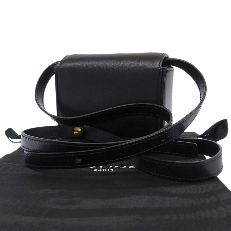 http://セリーヌ%20CELINE%20ミニ%20クロード%20ショルダー%20クロスボディトリオンフ%20シャイニーカーフスキン%20ブラック%2010I513DPV.38NO%20中古%20OB1986