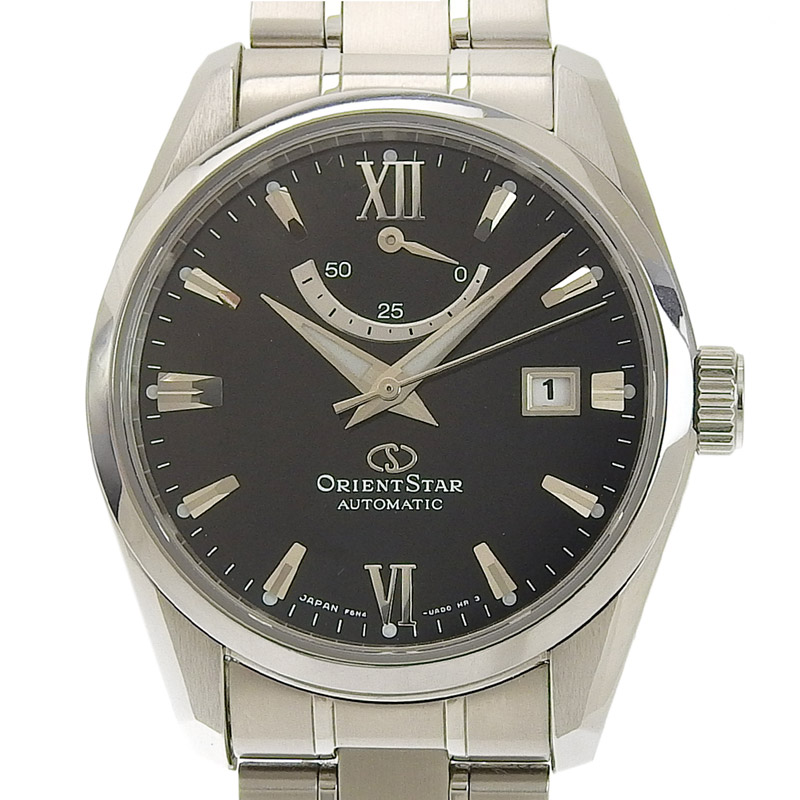 オリエントスター ORIENT STAR 時計 コンテンポラリー 自動巻き 腕時計 メンズ SS ブラック文字盤 RK-AU0004B 美品 OW0434