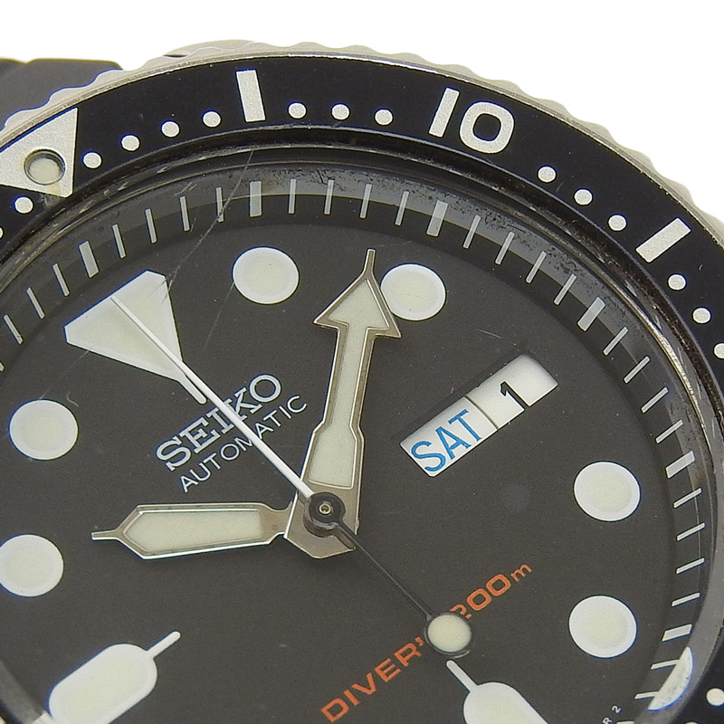 http://セイコー%20SEIKO%20時計%20ダイバーズ%20自動巻き%20腕時計%20メンズ%20SS/ラバー%20ブラック文字盤%207S26-0020%20中古%20OW0437