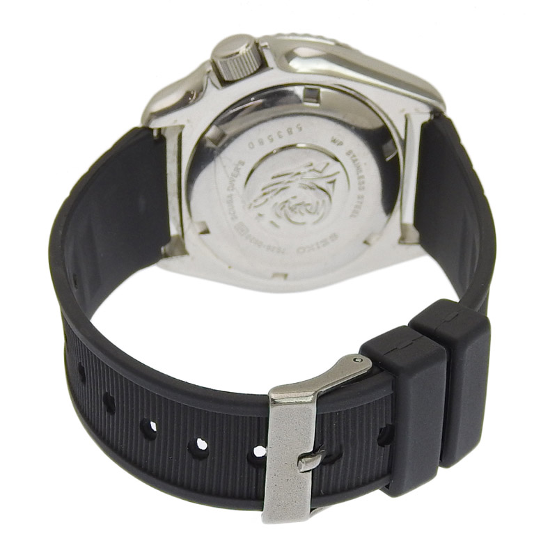 http://セイコー%20SEIKO%20時計%20ダイバーズ%20自動巻き%20腕時計%20メンズ%20SS/ラバー%20ブラック文字盤%207S26-0020%20中古%20OW0437