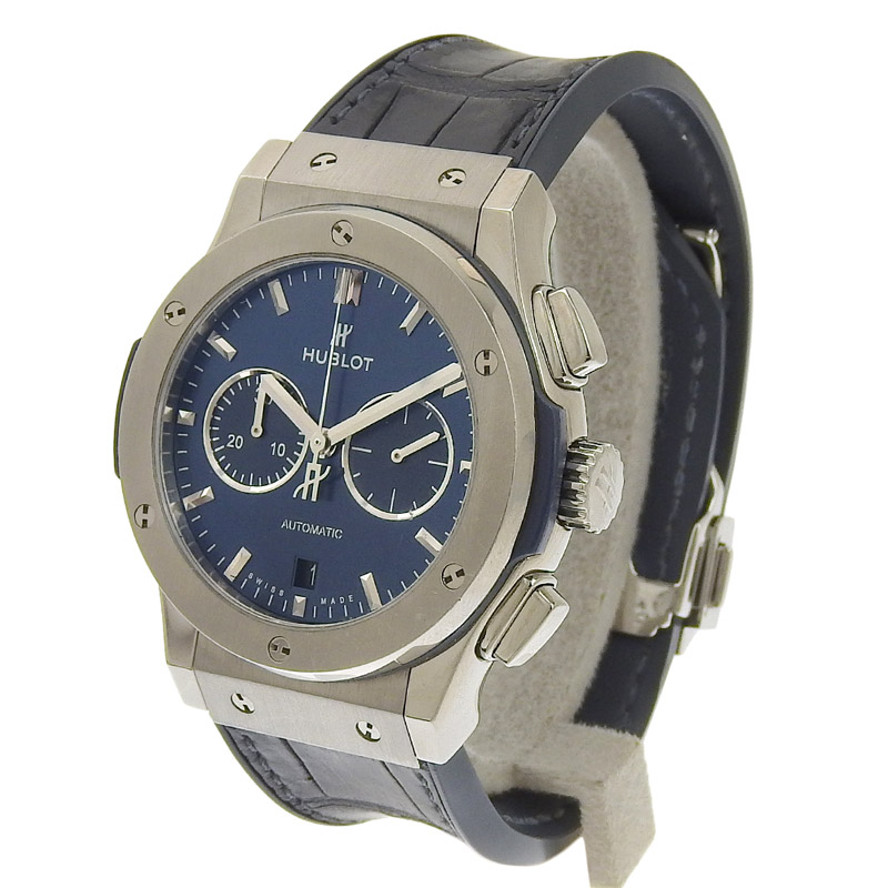 http://ウブロ%20HUBLOT%20時計%20クラシックフュージョン%20自動巻き%20腕時計%20メンズ%20チタン/ラバー%20ブルー文字盤%20541.NX.1171.LR%20中古%20OW0439