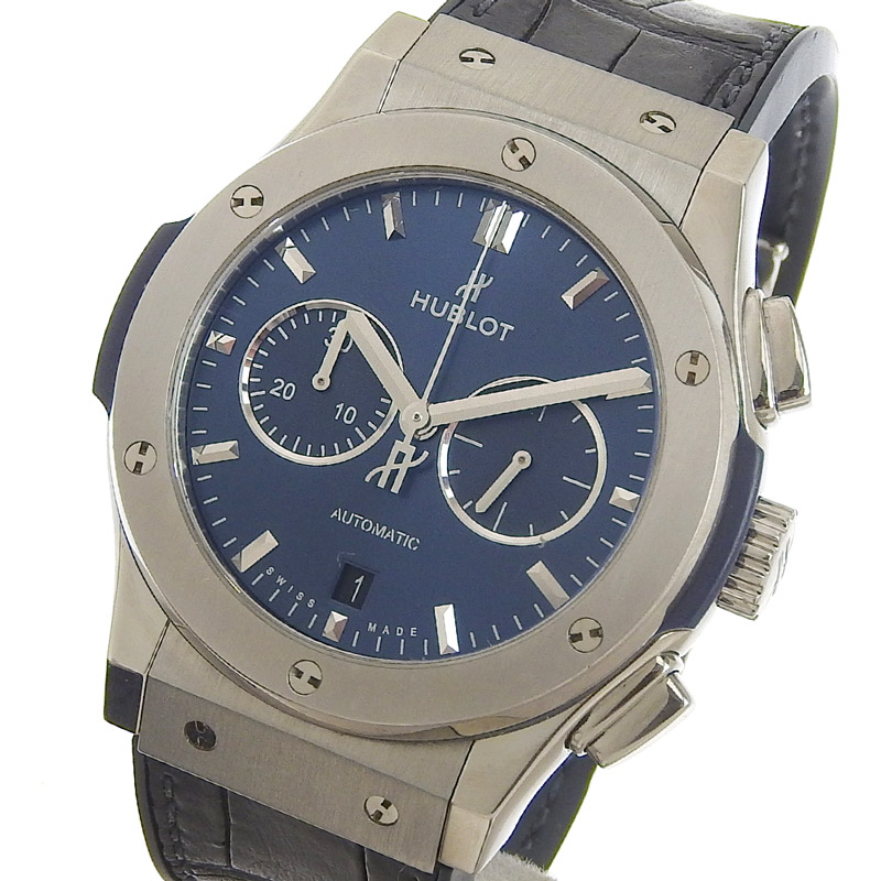 http://ウブロ%20HUBLOT%20時計%20クラシックフュージョン%20自動巻き%20腕時計%20メンズ%20チタン/ラバー%20ブルー文字盤%20541.NX.1171.LR%20中古%20OW0439