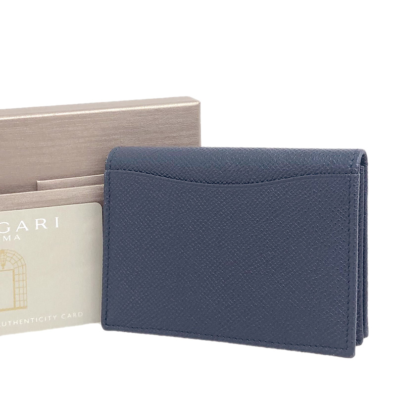 http://ブルガリ%20BVLGARI%20名刺入れ%20カードケース%20レザー%20ネイビー%20美品%20BV0363