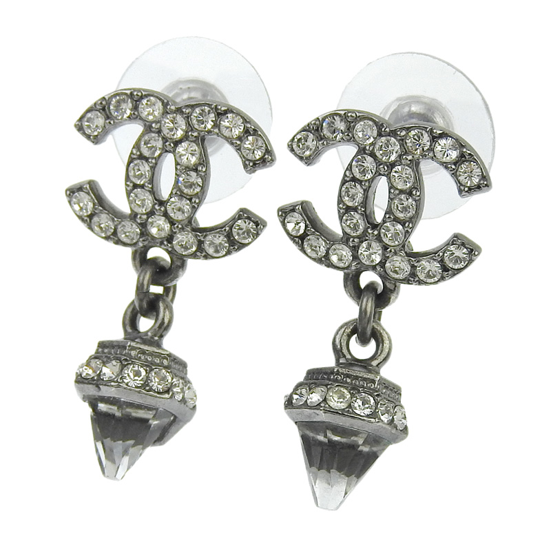 シャネル CHANEL ピアス ココマーク ラインストーン C20V 中古 CH0946