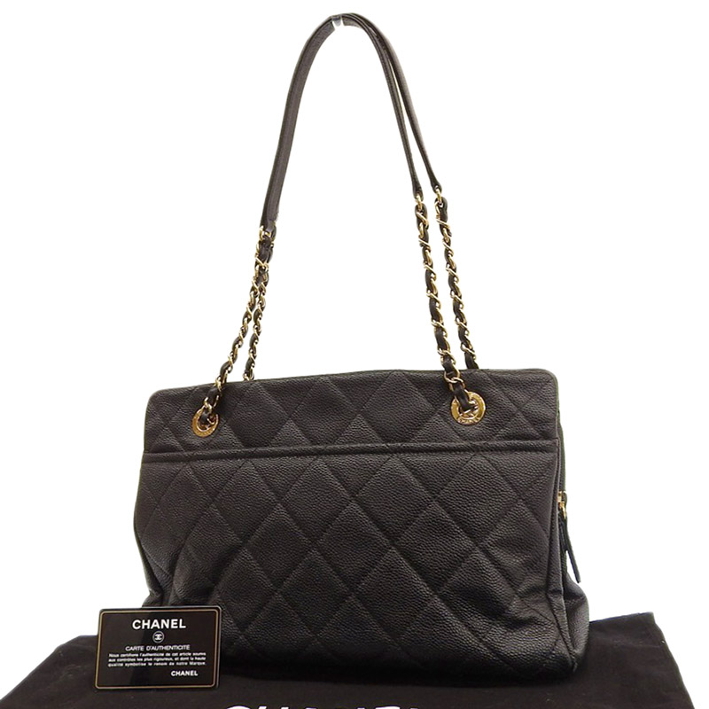 http://シャネル%20CHANEL%20マトラッセ%20ショルダーバッグ%20チェーンショルダー%20キャビアスキン%20ブラック%20中古%20CH0947