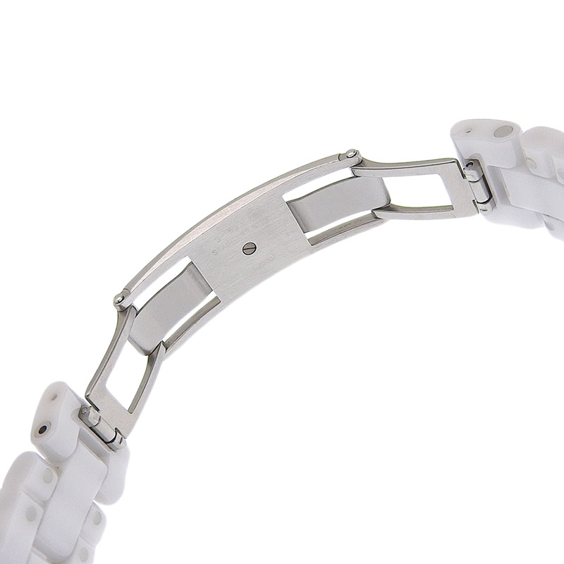 http://シャネル%20CHANEL%20J12%20レディース%20クォーツ%20腕時計%20セラミック/SS%2012Pダイヤモンド%20ホワイト文字盤%20H1628%20中古%20CH0948