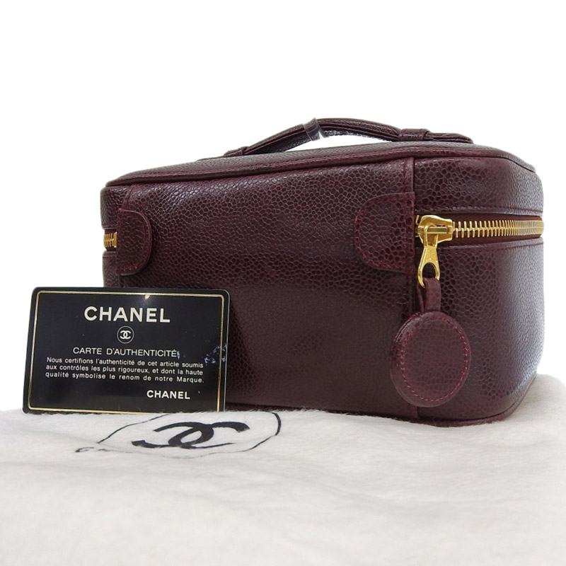 http://シャネル%20CHANEL%20バニティバッグ%20ハンドバッグ%20キャビアスキン%20ボルドー%202番台%20中古%20CH0950