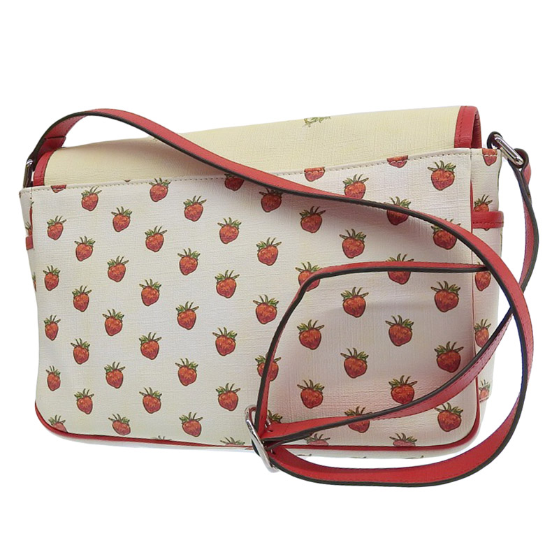 http://グッチ%20GUCCI%20チレドレンズ%20ストロベリーフェアリー%20メッセンジャーバッグ%20PVC/レザー%20ホワイト/レッド%20664143%20中古%20GU0604