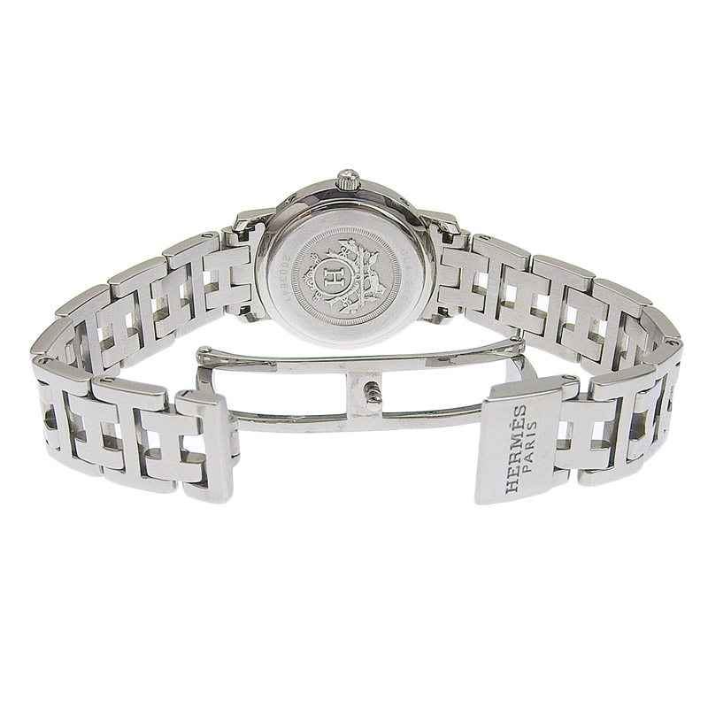 http://エルメス%20HERMES%20クリッパー%20ナクレ%20レディース%20クォーツ%20腕時計%20SS%20シェル文字盤%20CL4.210%20中古%20HE0961