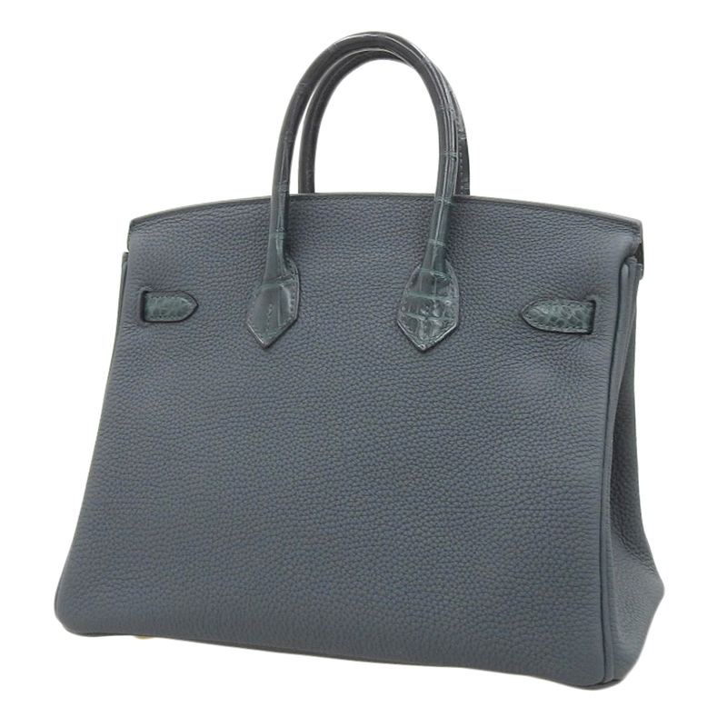 http://エルメス%20HERMES%20バーキン25%20ハンドバッグ%20アリゲーター%20グリーン%20GP金具%20Z刻印%202021年%20中古%20HE0963