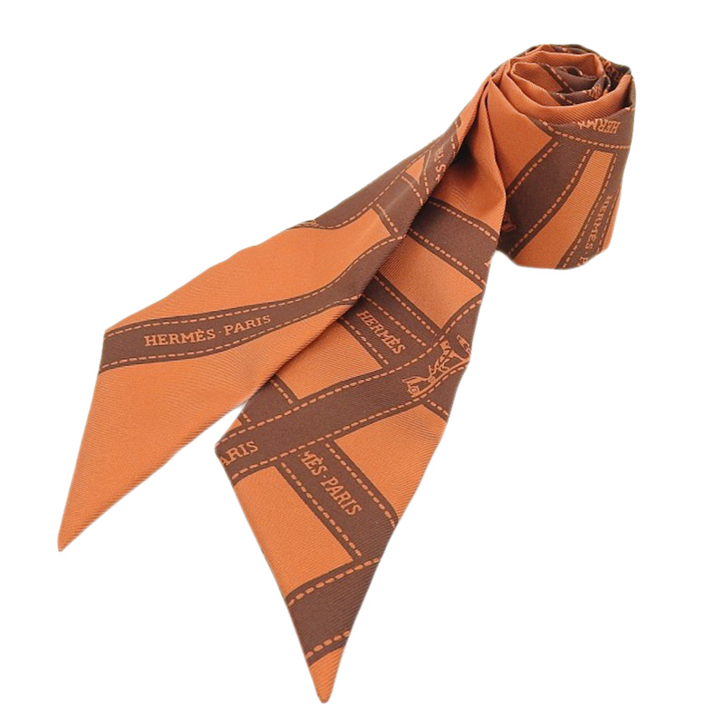 http://エルメス%20HERMES%20ツイリー%20ボルデュック%20スカーフ%20シルク%20オレンジ%20中古%20HE0965