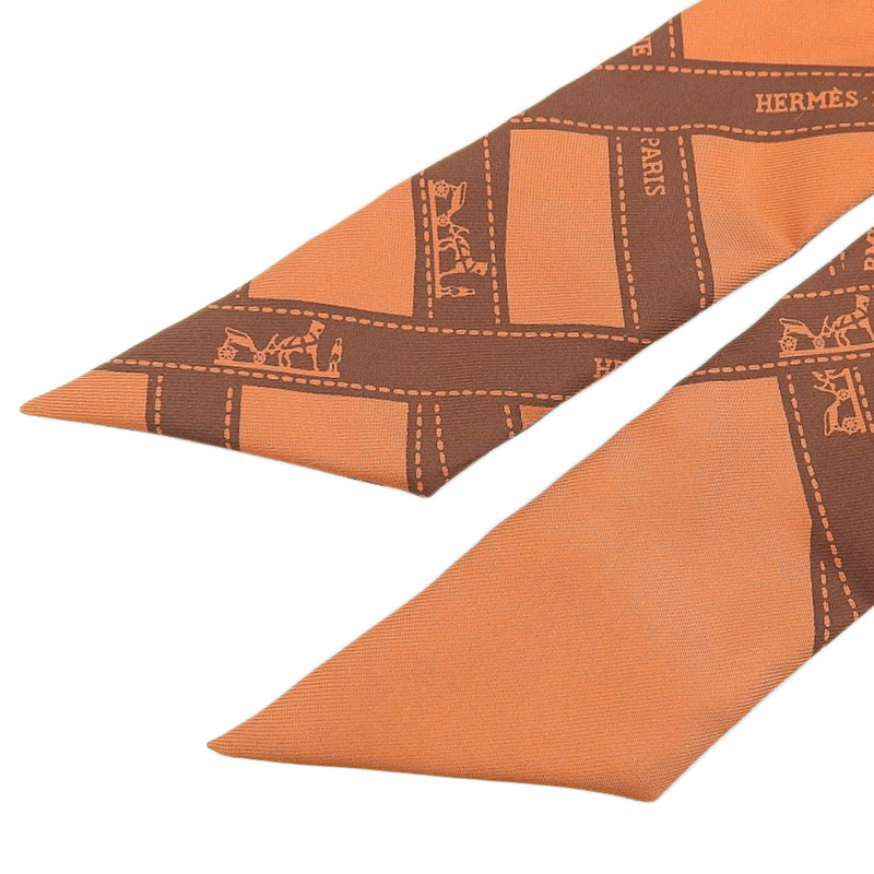 http://エルメス%20HERMES%20ツイリー%20ボルデュック%20スカーフ%20シルク%20オレンジ%20中古%20HE0965
