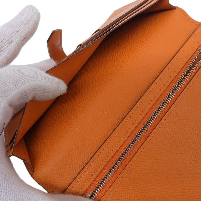 http://エルメス%20HERMES%20ベアンスフレ%20長財布%20ロングウォレット%20エプソン%20オレンジ%20□O刻印%202011年%20中古%20HE0967
