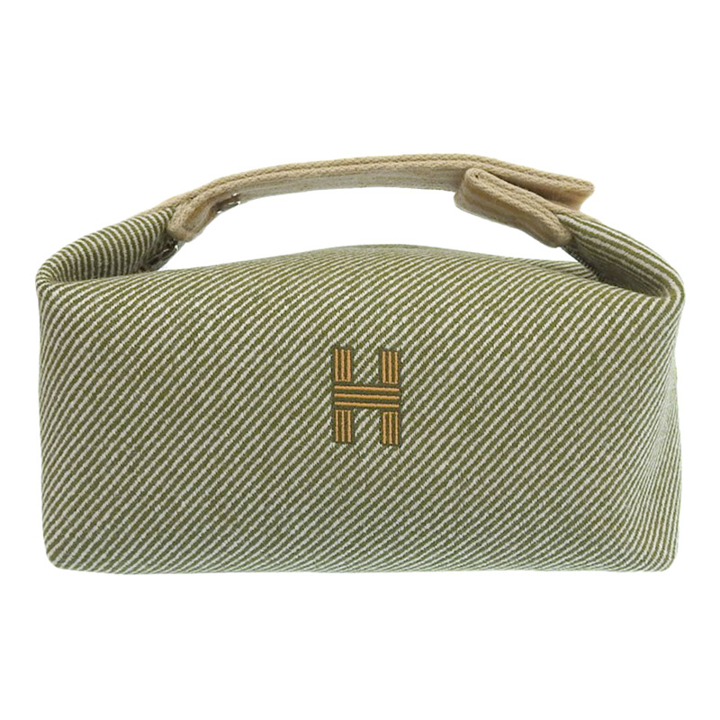 http://エルメス%20HERMES%20ブリッド・ア・ブラックPM%20ポーチ%20ハンドバッグ%20ウール%20コットンキャンバス%20グリーン%20美品%20HE0968
