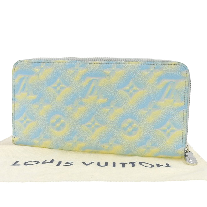 http://ルイヴィトン%20LOUIS%20VUITTON%20モノグラム・アンプラント%20ジッピー・ウォレット%20ヴェール・ドー%20ブルー%20イエロー%20M81466%20中古%20LV1599