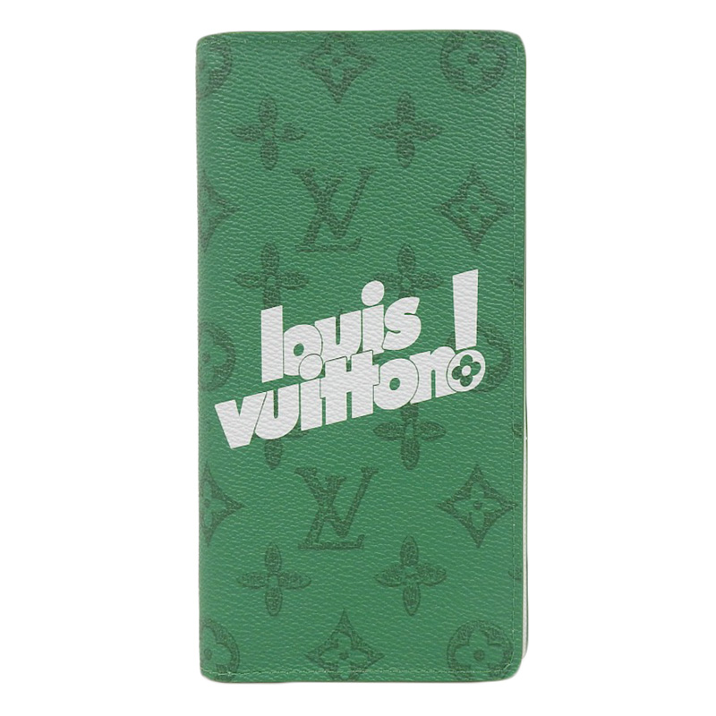ルイヴィトン LOUIS VUITTON モノグラム エブリデイLV ポルトフォイユ・ブラザNM 長財布 グリーン ホワイト M80801 中古 LV1609
