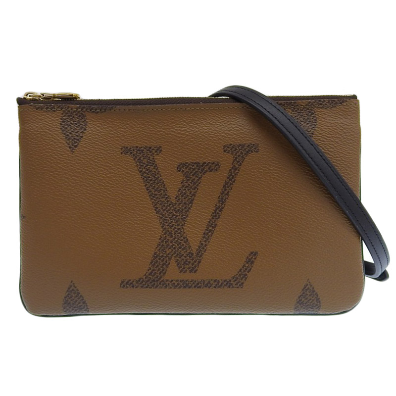 ルイヴィトン LOUIS VUITTON モノグラム・ジャイアント ポシェット・ドゥーブルジップ ショルダーバッグ M69203 中古 LV1615