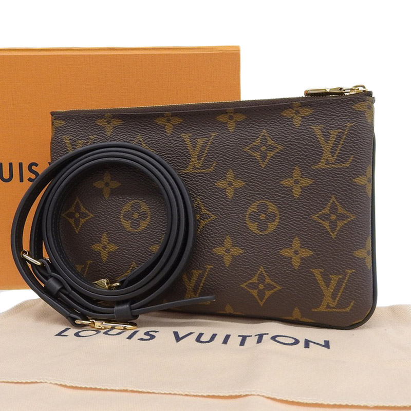 http://ルイヴィトン%20LOUIS%20VUITTON%20モノグラム・ジャイアント%20ポシェット・ドゥーブルジップ%20ショルダーバッグ%20M69203%20中古%20LV1615