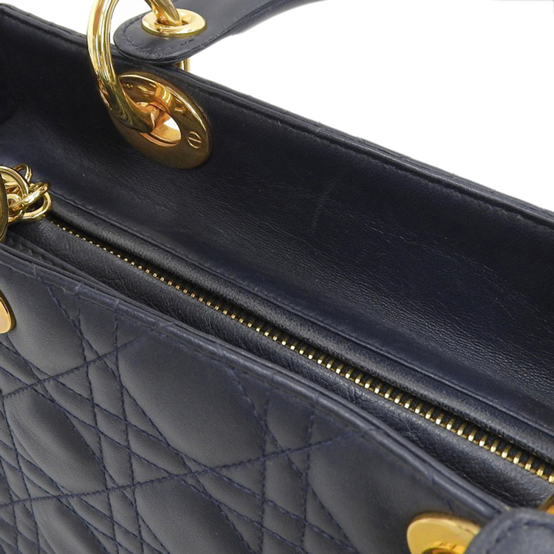 http://ディオール%20CHRISTIAN%20DIOR%20レディディオール%202WAYバッグ%20ハンドバッグ%20ショルダーバッグ%20レザー%20ネイビー%20中古%20OB1933