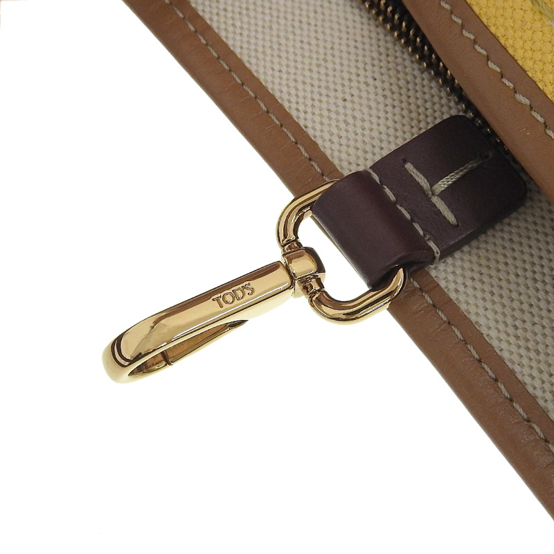 http://トッズ%20TOD'S%20トートバッグ%20キャンバス/レザー%20ベージュ/ブラウン%20中古%20OB1995