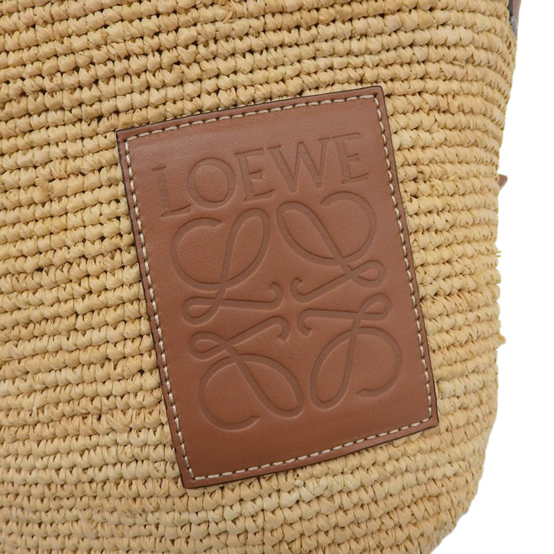 http://ロエベ%20LOEWE%20アナグラム%20ショルダーバッグ%20ポシェットバッグ%20ラフィア/ジャガード/レザー%20ナチュラル/タン%20中古%20OB1999