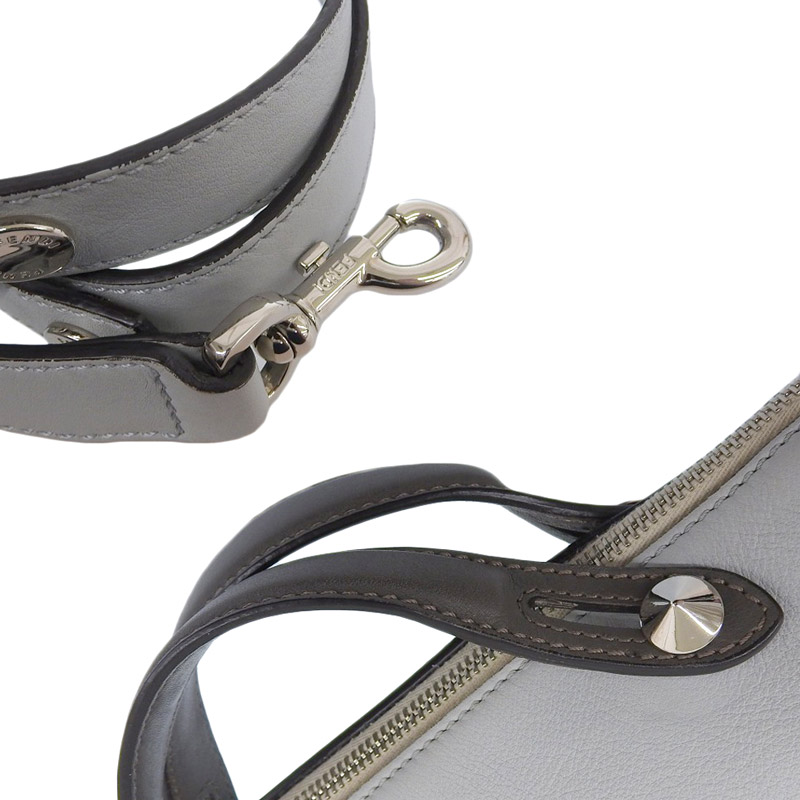 http://フェンディ%20FENDI%20バイザウェイミディアム%202WAY%20ハンドバッグ%20ショルダーバッグ%20レザー%20ライトグレー/ベージュ%208BL124%20中古%20OB2000
