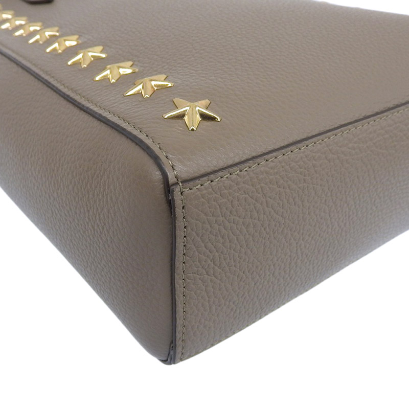 http://ジミーチュウ%20JIMMY%20CHOO%202WAYバッグ%20ハンドバッグ%20ショルダーバッグ%20スタースタッズ%20レザー%20グレージュ%20美品%20OB2036