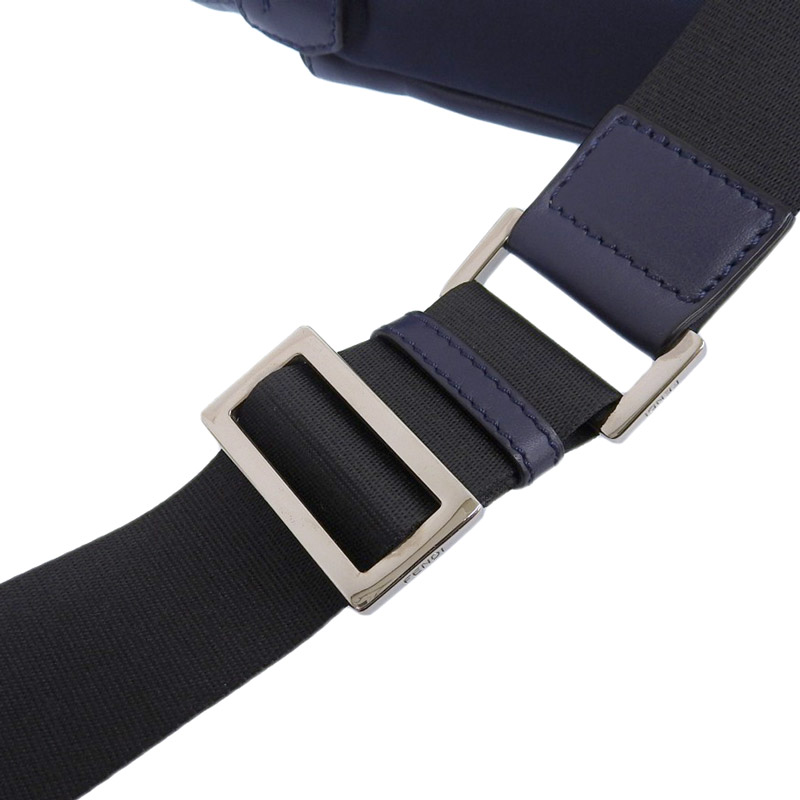http://フェンディ%20FENDI%20モンスター%20ボディバッグ%20ショルダーバッグ%20ナイロン/レザー%20ネイビー%207VZ033%20中古%20OB2038