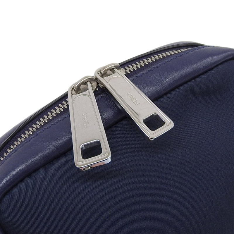http://フェンディ%20FENDI%20モンスター%20ボディバッグ%20ショルダーバッグ%20ナイロン/レザー%20ネイビー%207VZ033%20中古%20OB2038