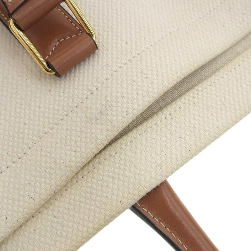 http://セリーヌ%20CELINE%20ホリゾンタルカバ%20トートバッグ%20キャンバス/レザー%20ナチュラル/タン%20190062%20中古%20OB2039