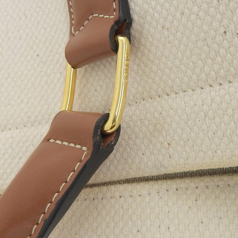 http://セリーヌ%20CELINE%20ホリゾンタルカバ%20トートバッグ%20キャンバス/レザー%20ナチュラル/タン%20190062%20中古%20OB2039