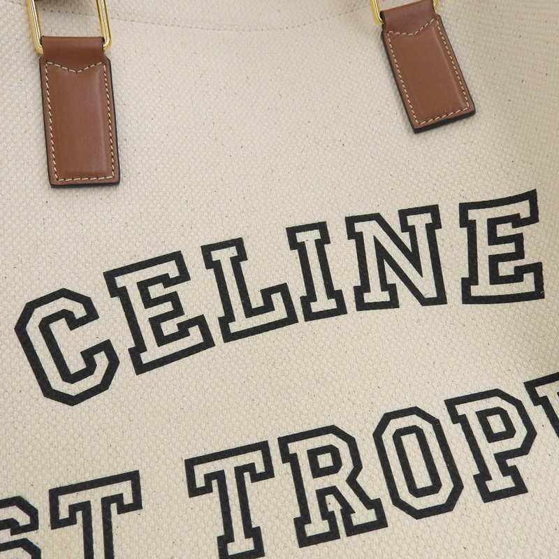 http://セリーヌ%20CELINE%20ホリゾンタルカバ%20トートバッグ%20キャンバス/レザー%20ナチュラル/タン%20190062%20中古%20OB2039