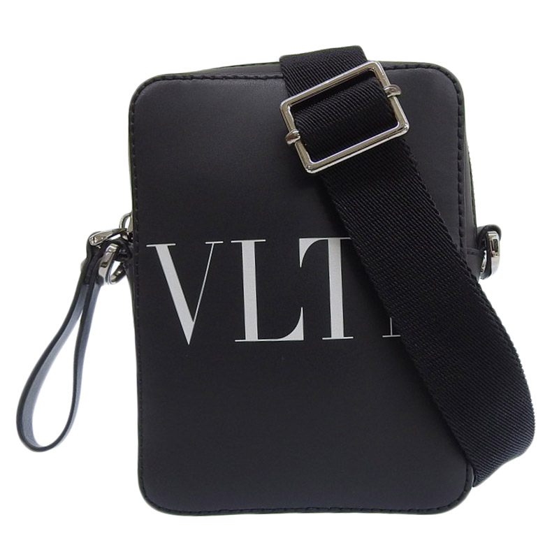 ヴァレンティノ VALENTINO VLTN ショルダーバッグ レザー ブラック 中古 OB2053