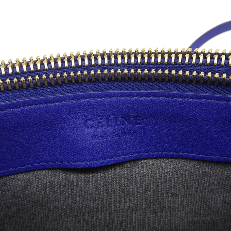 http://セリーヌ%20CELINE%20トリオ%20ラージ%20ショルダーバッグ%20レザー%20ブルー%20中古%20OB2060