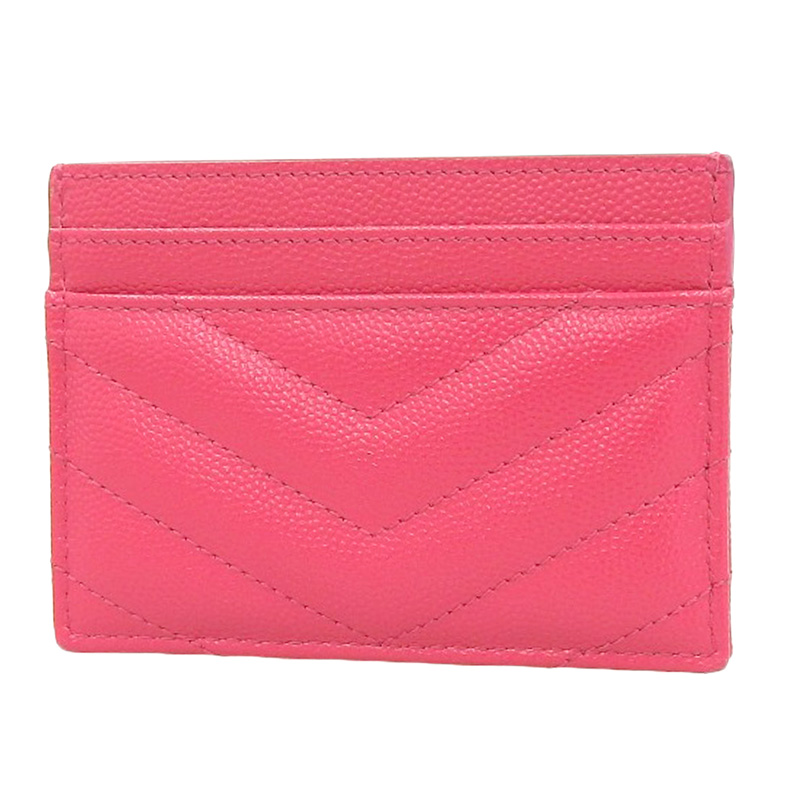 http://サンローラン%20SAINT%20LAURENT%20カードケース%20名刺入れ%20レザー%20ピンク%20中古%20OBB0563