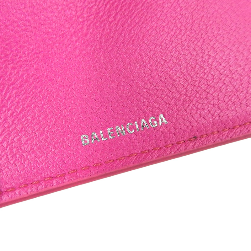 http://バレンシアガ%20BALENCIAGA%20ミニウォレット%20三つ折り財布%20レザー%20ピンク%20593813%20中古%20OBB0564