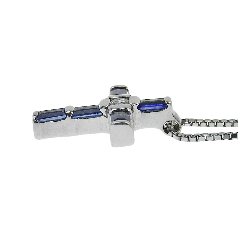 http://ダミアーニ%20DAMIANI%20ルミエール%20ネックレス%20K18WG%20サファイア%20ダイヤモンド%20中古%20OBJ0266