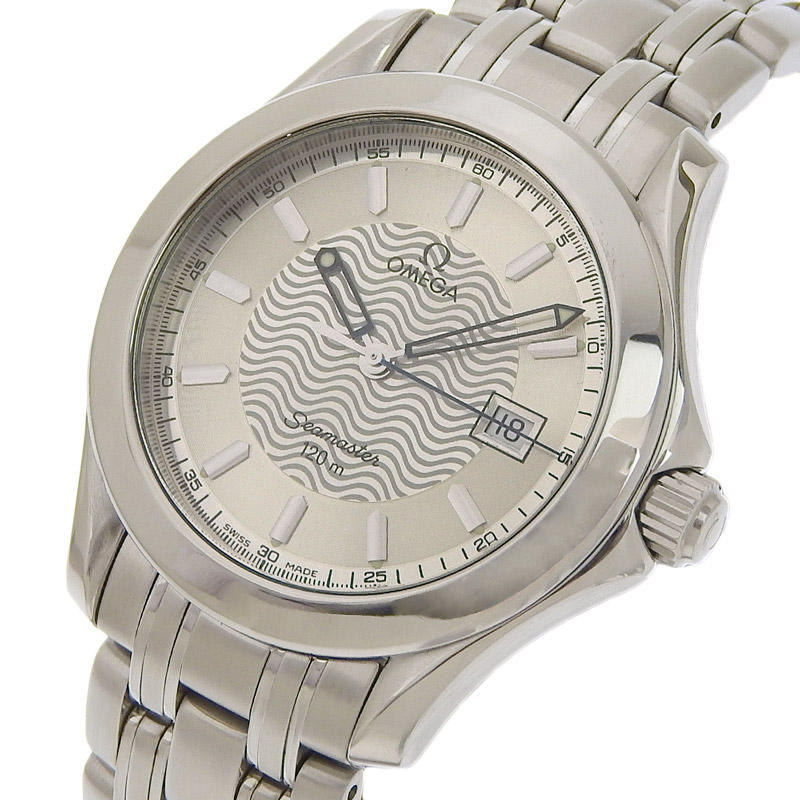 http://オメガ%20OMEGA%20シーマスター%20メンズ%20クォーツ%20腕時計%20SS%20シルバー文字盤%202501.31%20中古%20OW0441