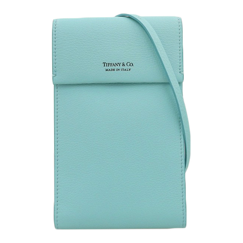 http://ティファニー%20TIFFANY%20&%20Co.%20スマホショルダー%20ショルダーバッグ%20レザー%20ブルー%20中古%20TI0340