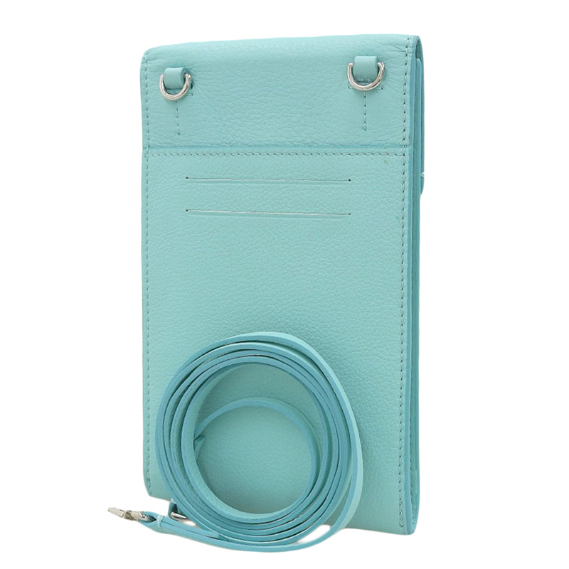 http://ティファニー%20TIFFANY%20&%20Co.%20スマホショルダー%20ショルダーバッグ%20レザー%20ブルー%20中古%20TI0340