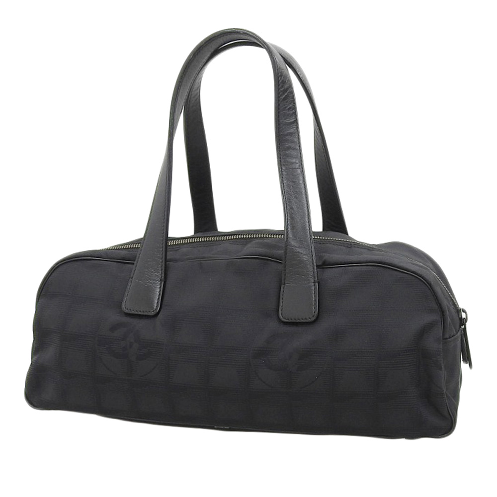 http://シャネル%20CHANEL%20ニュートラベルライン%20ハンドバッグ%20ミニボストン%20ナイロン/レザー%20ブラック%207番台%20中古%20CH0951