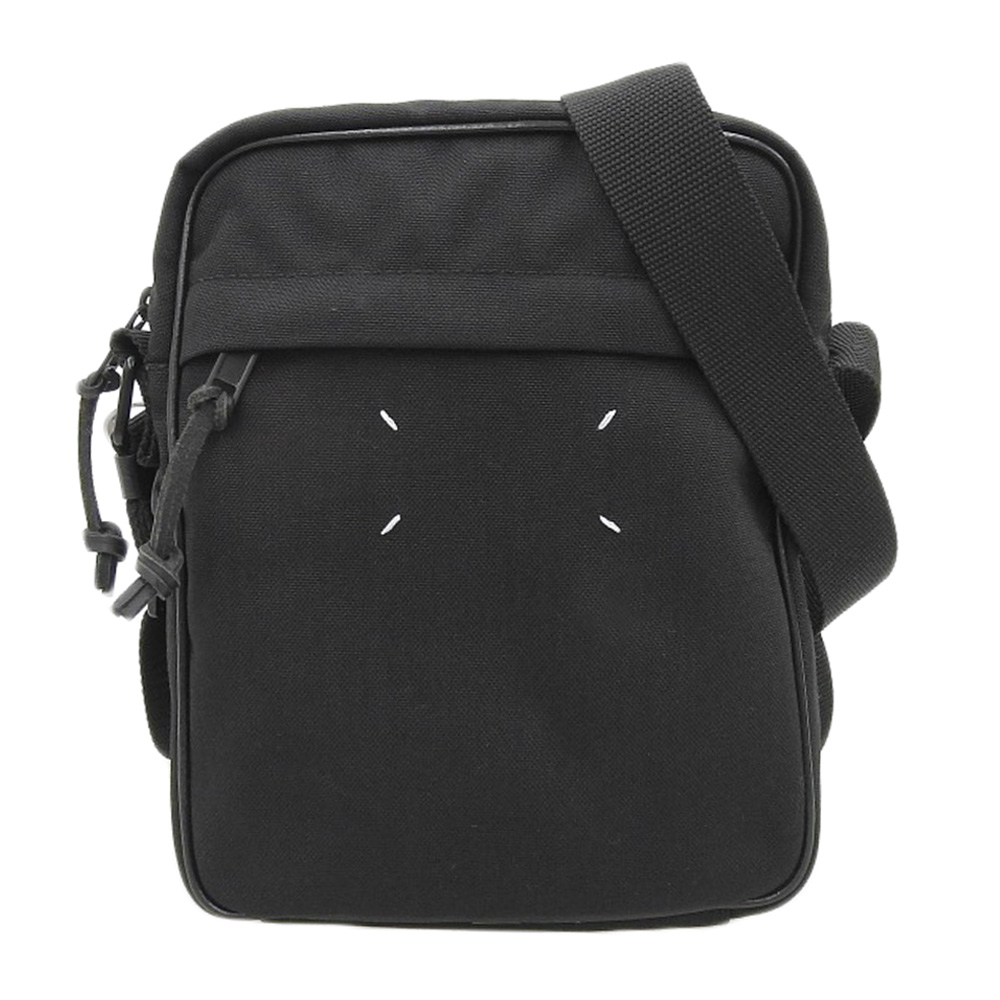 メゾンマルジェラ Maison Margiela 4ステッチ ステレオタイプ ショルダーバッグ キャンバス ブラック 中古 OB2047