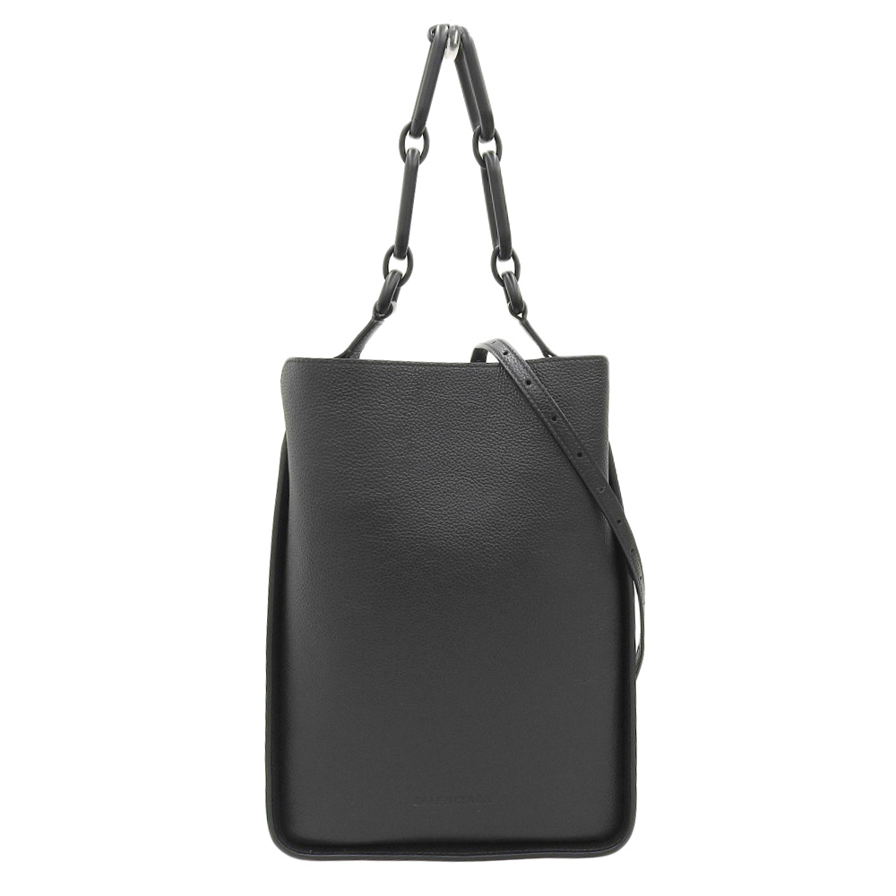 バレンシアガ BALENCIAGA Tool 2.0 chain-link 2WAYバッグ ハンドバッグ ショルダーバッグ レザー ブラック 677463 中古 OB2073