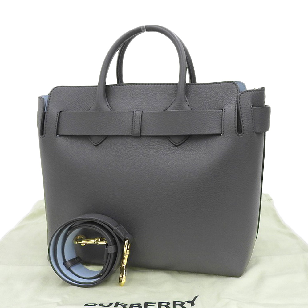 http://バーバリー%20BURBERRY%20ベルトバッグ%202WAYバッグ%20トートバッグ%20ショルダーバッグ%20レザー%20グレー%208009502%20中古%20OB2078
