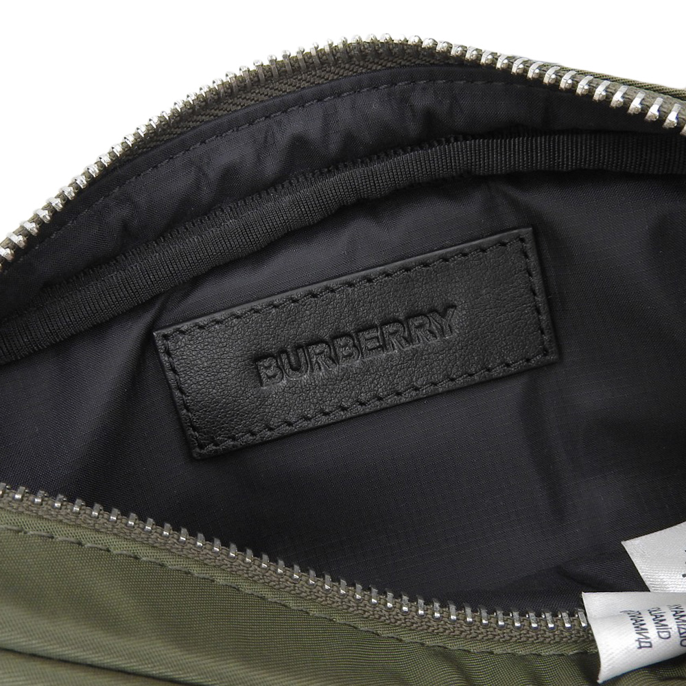 http://バーバリー%20BURBERRY%20ベルトバッグ%20ボディバッグ%20ウエストバッグ%20ナイロン%20カーキ/ブラック%20美品%20OB2081